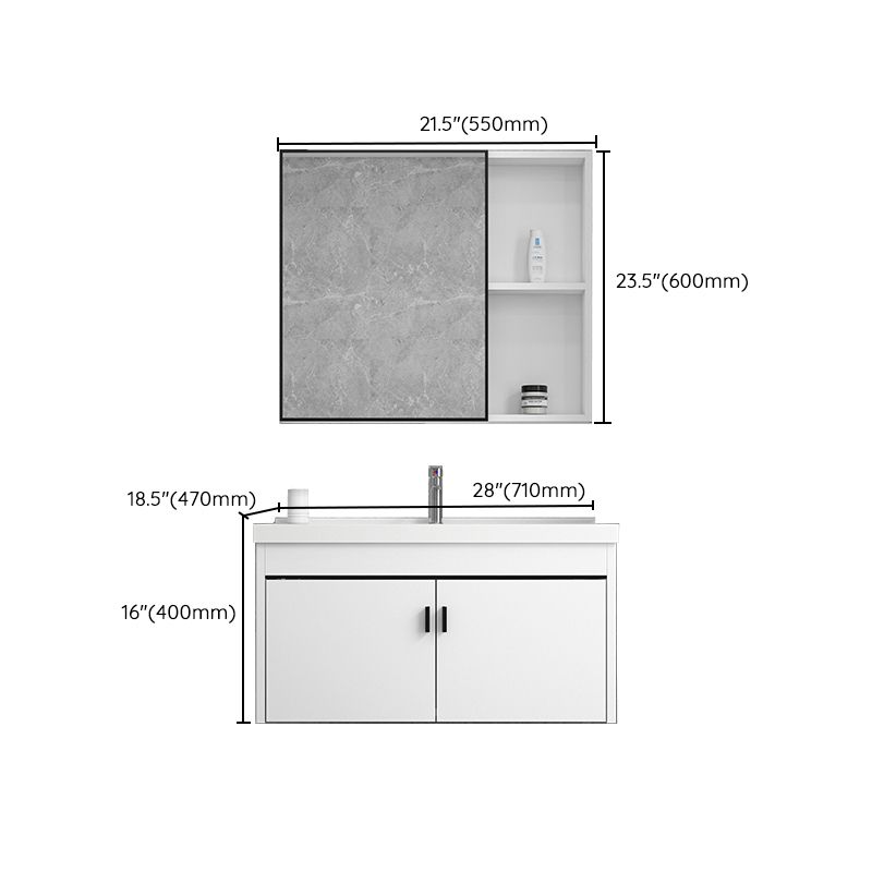Ceramic Bathroom Sink Vanity Wall-Mounted Bathroom Sink Vanity with Faucet Included Clearhalo 'Bathroom Remodel & Bathroom Fixtures' 'Bathroom Vanities' 'bathroom_vanities' 'Home Improvement' 'home_improvement' 'home_improvement_bathroom_vanities' 1200x1200_b48cf3c1-6ef3-4a82-a085-4dd24130db52