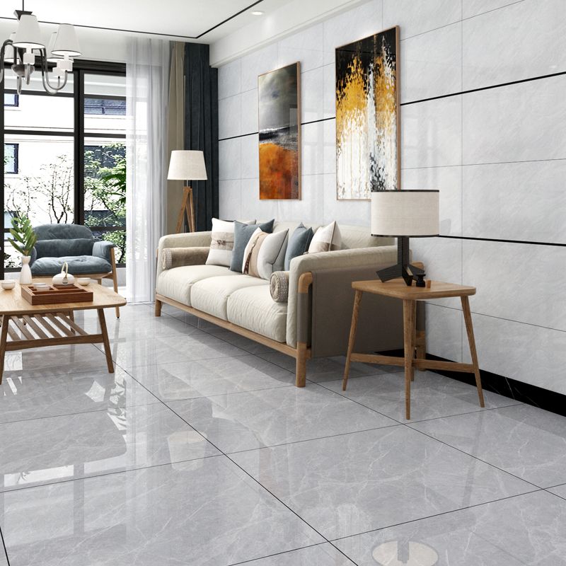 Square Ceramic Polished Straight Edge Singular Tile Marble Look Bathroom Wall Clearhalo 'Floor Tiles & Wall Tiles' 'floor_tiles_wall_tiles' 'Flooring 'Home Improvement' 'home_improvement' 'home_improvement_floor_tiles_wall_tiles' Walls and Ceiling' 1200x1200_b4ae4868-956e-41b4-94b5-6ce7b64c8828