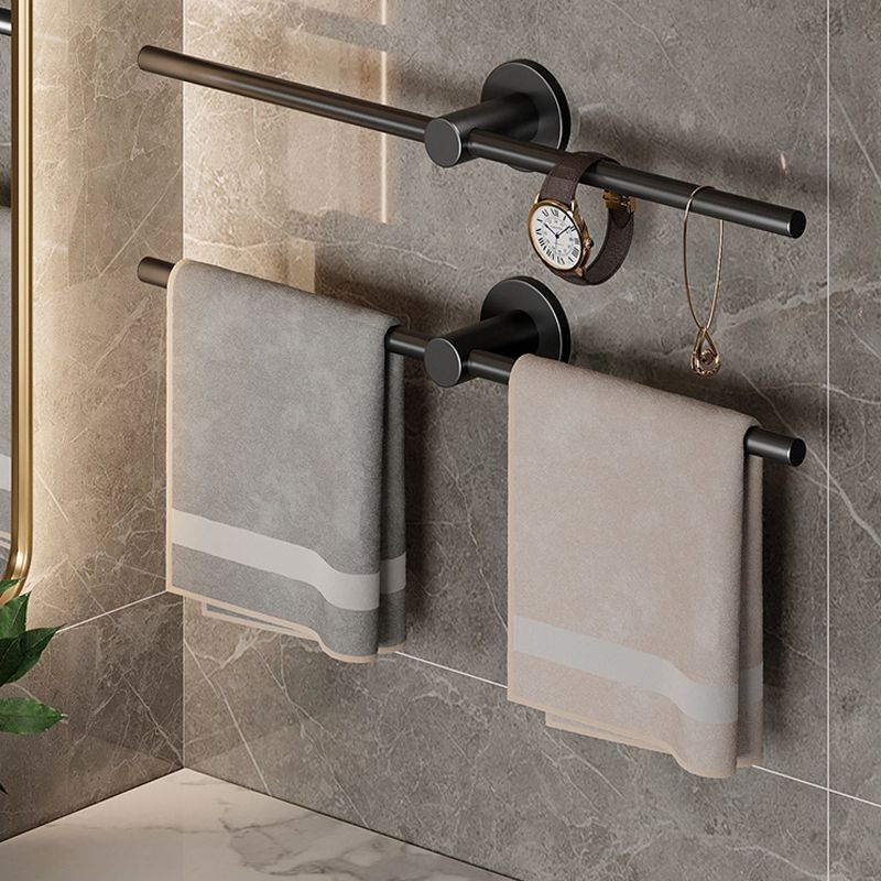 2-Piece Modern Bathroom Accessory Set Stainless Steel Towel Bar Clearhalo 'Bathroom Hardware Sets' 'Bathroom Hardware' 'Bathroom Remodel & Bathroom Fixtures' 'bathroom_hardware_sets' 'Home Improvement' 'home_improvement' 'home_improvement_bathroom_hardware_sets' 1200x1200_b4cc0dac-7211-4582-a3cd-78555a08229a