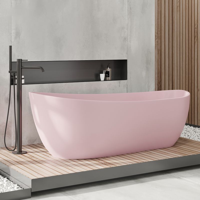 Antique Finish Soaking Modern Bathtub Stand Alone Oval Bath Tub Clearhalo 'Bathroom Remodel & Bathroom Fixtures' 'Bathtubs' 'Home Improvement' 'home_improvement' 'home_improvement_bathtubs' 'Showers & Bathtubs' 1200x1200_b4dc4127-91a9-4ac7-8329-72299710d5e8