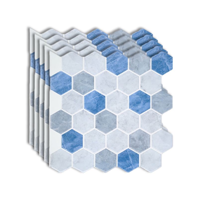 Peel and Stick Tiles Hexagonal Waterproof PVC Peel & Stick Mosaic Tile for Shower Clearhalo 'Flooring 'Home Improvement' 'home_improvement' 'home_improvement_peel_stick_blacksplash' 'Peel & Stick Backsplash Tile' 'peel_stick_blacksplash' 'Walls & Ceilings' Walls and Ceiling' 1200x1200_b4ddfa82-d899-48d8-bbf8-7a8aa1aca4ab