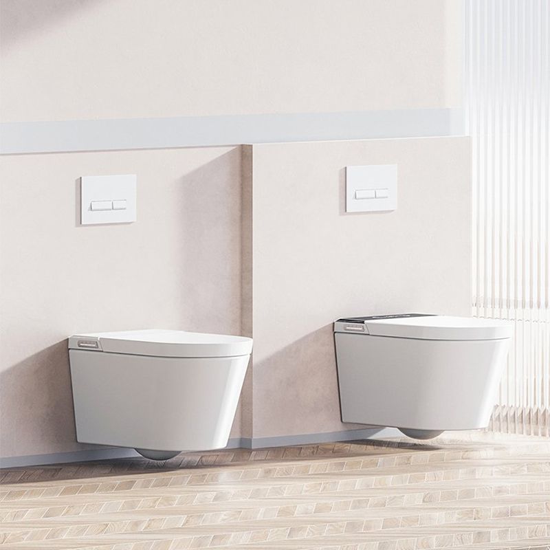 Elongated Wall Mounted Bidet Antimicrobial Smart Bidet with Heated Seat and Dryer Clearhalo 'Bathroom Remodel & Bathroom Fixtures' 'Bidets' 'Home Improvement' 'home_improvement' 'home_improvement_bidets' 'Toilets & Bidets' 1200x1200_b4e52f7a-1054-48e1-9a29-e145c9e88787