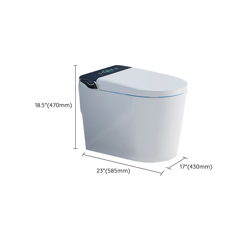 White Elongated Floor Mount Bidet with Heated Seat Ceramic Temperature Control Clearhalo 'Bathroom Remodel & Bathroom Fixtures' 'Bidets' 'Home Improvement' 'home_improvement' 'home_improvement_bidets' 'Toilets & Bidets' 1200x1200_b5017f40-2328-4548-b8da-200b65f64b73