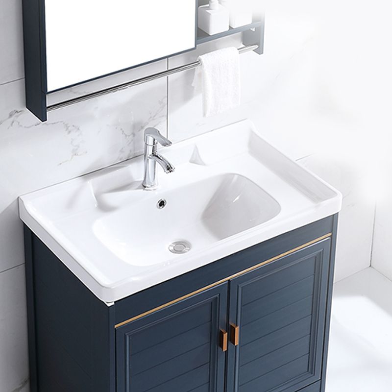 Modern Bathroom Vanity Set Single Freestanding 2 Doors Rectangular Sink Vanity Clearhalo 'Bathroom Remodel & Bathroom Fixtures' 'Bathroom Vanities' 'bathroom_vanities' 'Home Improvement' 'home_improvement' 'home_improvement_bathroom_vanities' 1200x1200_b509b16c-7618-4253-845a-618f0badcddf