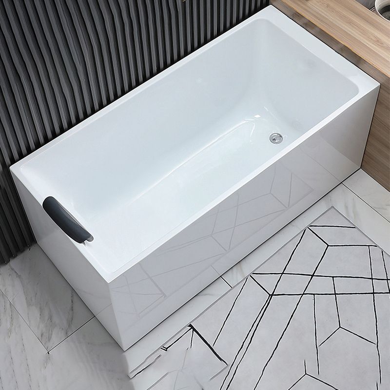 Acrylic Soaking Tub with Left Drain in White Rectangle Freestanding Bathtub Clearhalo 'Bathroom Remodel & Bathroom Fixtures' 'Bathtubs' 'Home Improvement' 'home_improvement' 'home_improvement_bathtubs' 'Showers & Bathtubs' 1200x1200_b518e385-aa41-4cf2-8e2b-9305d968a52c