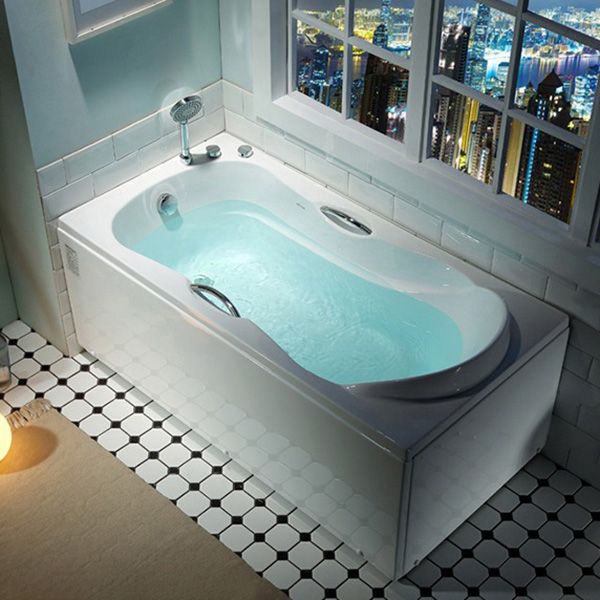 Rectangular Freestanding Bathtub Acrylic Soaking White Modern Bath (Board not Included) Clearhalo 'Bathroom Remodel & Bathroom Fixtures' 'Bathtubs' 'Home Improvement' 'home_improvement' 'home_improvement_bathtubs' 'Showers & Bathtubs' 1200x1200_b5238f44-80fc-44f1-9789-7f6504d834f0