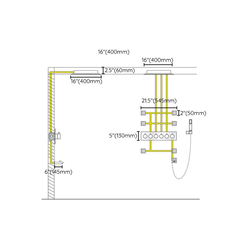 Modern Shower System Brass Temperature Control Ceiling Mounted Shower Trim Clearhalo 'Bathroom Remodel & Bathroom Fixtures' 'Home Improvement' 'home_improvement' 'home_improvement_shower_faucets' 'Shower Faucets & Systems' 'shower_faucets' 'Showers & Bathtubs Plumbing' 'Showers & Bathtubs' 1200x1200_b5295452-26f7-47b7-b180-233e37dfd183