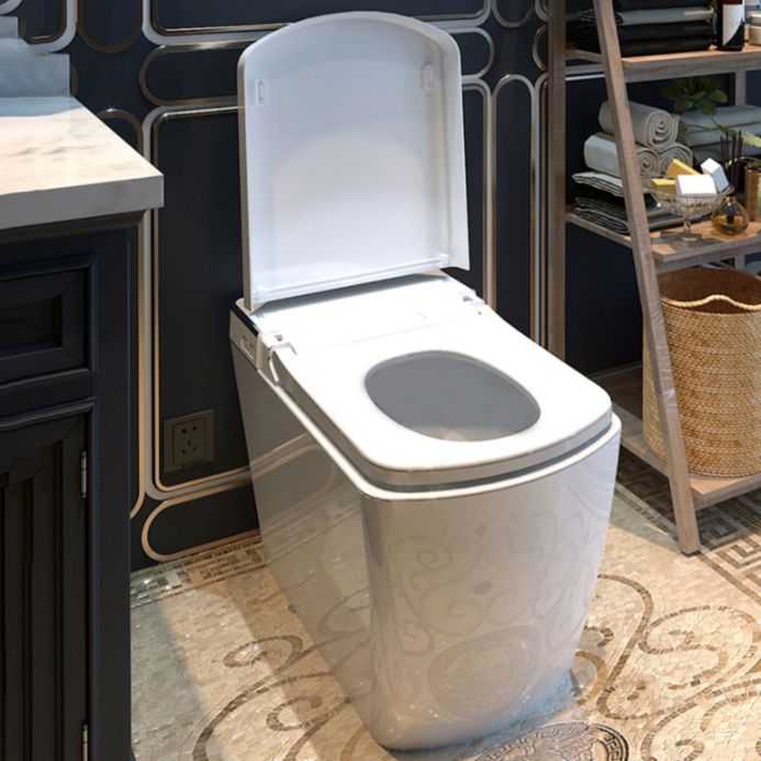 16.9" Tall Contemporary White Ceramic Elongated Floor Standing Bidet Clearhalo 'Bathroom Remodel & Bathroom Fixtures' 'Bidets' 'Home Improvement' 'home_improvement' 'home_improvement_bidets' 'Toilets & Bidets' 1200x1200_b5747a2b-80b5-49c5-a502-c78ae2353677