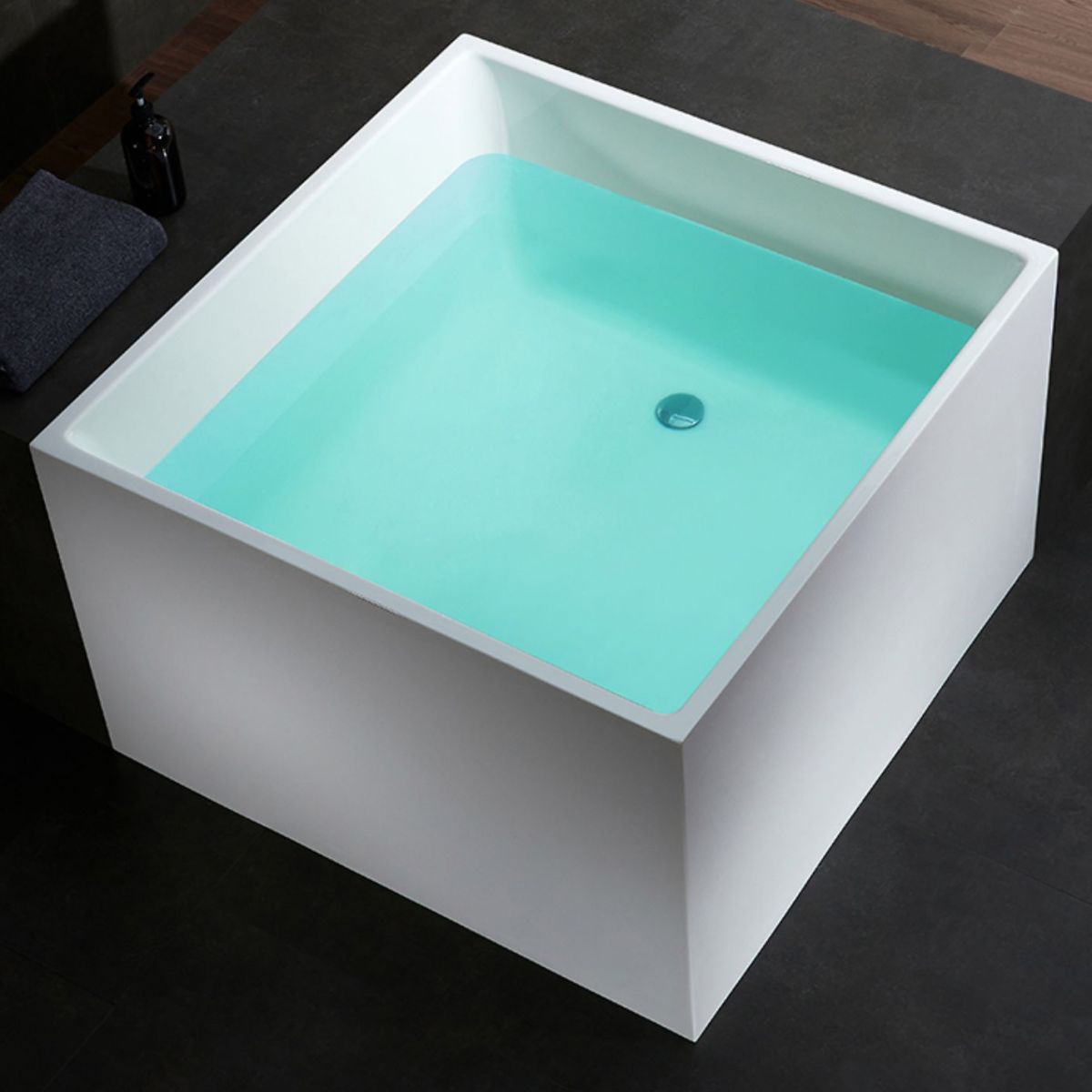 Modern Square Bath Stand Alone Acrylic Soaking White Bathtub Clearhalo 'Bathroom Remodel & Bathroom Fixtures' 'Bathtubs' 'Home Improvement' 'home_improvement' 'home_improvement_bathtubs' 'Showers & Bathtubs' 1200x1200_b59c1c43-4d1a-4153-b30a-90ff16fe9bee