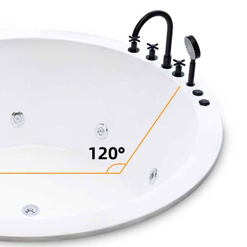 Modern Drop-in Bath Tub Round Acrylic Bathtub for Home and Hotel Clearhalo 'Bathroom Remodel & Bathroom Fixtures' 'Bathtubs' 'Home Improvement' 'home_improvement' 'home_improvement_bathtubs' 'Showers & Bathtubs' 1200x1200_b59d9f18-5c1a-4091-a0a0-e9e316038c19