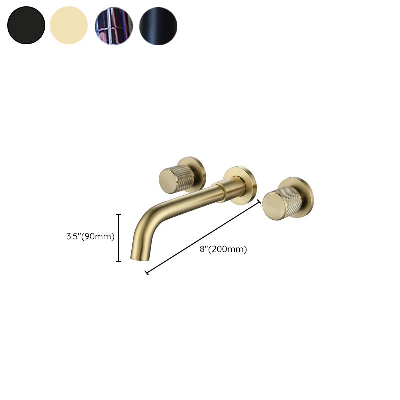 Wall Mounted Faucet Glam Style Two-Handle Faucet for Bathroom Clearhalo 'bathroom_sink_faucets' 'Conjuntos de Torneiras de Lavatório e Banheiro' 'home_improvement' 'home_improvement_bathroom_sink_faucets' 'Mobiliário Doméstico' 'Página inicial' 'Renovação e equipamento de casa de banho' 'Torneira para lavatório de banheiro' 1200x1200_b5b9a234-c5a6-4d18-a83d-60b4f960f65b