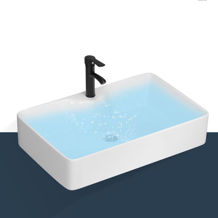 Rectangular Vanity Single Sink Faucet Wall-Mounted Blue Mirror Metal Frame Bath Vanity Clearhalo 'Bathroom Remodel & Bathroom Fixtures' 'Bathroom Vanities' 'bathroom_vanities' 'Home Improvement' 'home_improvement' 'home_improvement_bathroom_vanities' 1200x1200_b5c78faa-9183-4230-b772-adb600dfa62b