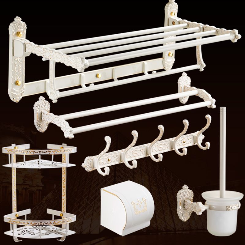 Traditional Bath Hardware Set White Bathroom Accessories Hardware Set Clearhalo 'Bathroom Hardware Sets' 'Bathroom Hardware' 'Bathroom Remodel & Bathroom Fixtures' 'bathroom_hardware_sets' 'Home Improvement' 'home_improvement' 'home_improvement_bathroom_hardware_sets' 1200x1200_b5d650c0-36f4-4bc1-9034-753cd44e779c