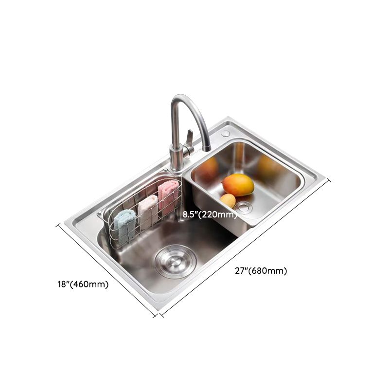Stainless Steel Kitchen Sink Single Bowl Kitchen Sink(Not Included Faucet) Clearhalo 'Home Improvement' 'home_improvement' 'home_improvement_kitchen_sinks' 'Kitchen Remodel & Kitchen Fixtures' 'Kitchen Sinks & Faucet Components' 'Kitchen Sinks' 'kitchen_sinks' 1200x1200_b5f66ddc-2bbb-4b9a-ac77-4eca19c6fce3