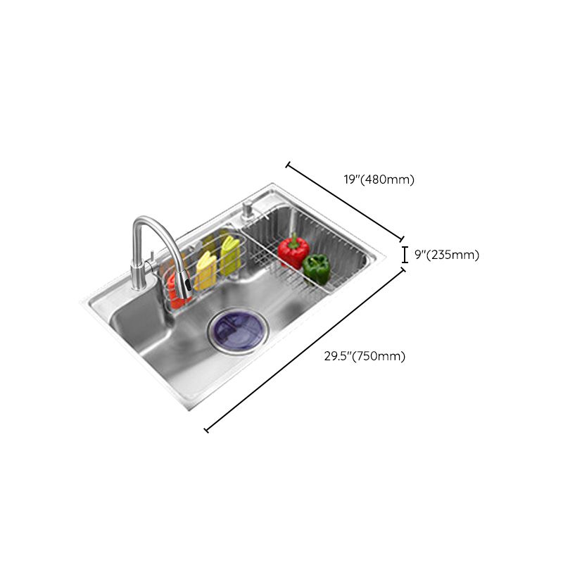 Stainless Steel Kitchen Sink 2 Holes Overflow Hole Design Drop-In Kitchen Sink Clearhalo 'Home Improvement' 'home_improvement' 'home_improvement_kitchen_sinks' 'Kitchen Remodel & Kitchen Fixtures' 'Kitchen Sinks & Faucet Components' 'Kitchen Sinks' 'kitchen_sinks' 1200x1200_b5f878d5-654d-4793-b4f8-76afa285cfda