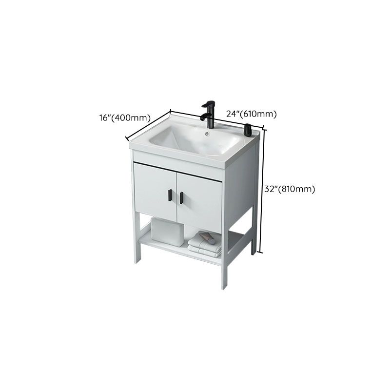 Freestanding Modern Sink Included Bath Vanity in White for Bathroom Clearhalo 'Bathroom Remodel & Bathroom Fixtures' 'Bathroom Vanities' 'bathroom_vanities' 'Home Improvement' 'home_improvement' 'home_improvement_bathroom_vanities' 1200x1200_b6091201-c018-4c72-b025-e33a72192a4c