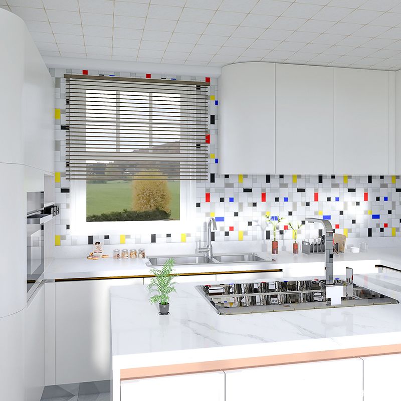 Modern Kitchen Backsplash Wallpaper Peel and Stick Single Tile Clearhalo 'Flooring 'Home Improvement' 'home_improvement' 'home_improvement_peel_stick_blacksplash' 'Peel & Stick Backsplash Tile' 'peel_stick_blacksplash' 'Walls & Ceilings' Walls and Ceiling' 1200x1200_b609c9fa-d8f1-49fc-93b5-57f8aea2eade