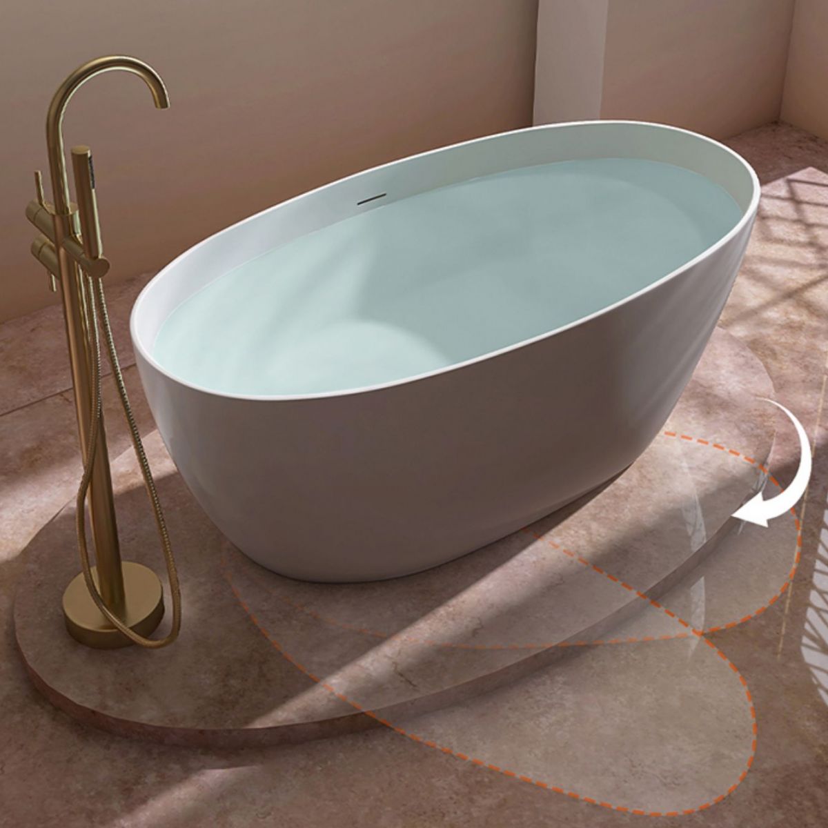 Antique Finish Soaking Bathtub Oval Modern Stand Alone Bath Tub Clearhalo 'Bathroom Remodel & Bathroom Fixtures' 'Bathtubs' 'Home Improvement' 'home_improvement' 'home_improvement_bathtubs' 'Showers & Bathtubs' 1200x1200_b61bc16d-6a55-47d0-94e4-a583c1837732