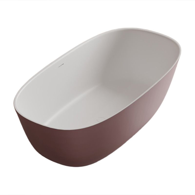 Soaking Antique Finish Bathtub Stand Alone Oval Modern Bath Tub Clearhalo 'Bathroom Remodel & Bathroom Fixtures' 'Bathtubs' 'Home Improvement' 'home_improvement' 'home_improvement_bathtubs' 'Showers & Bathtubs' 1200x1200_b665c6d7-b2c3-4036-a27d-09d488113eb7