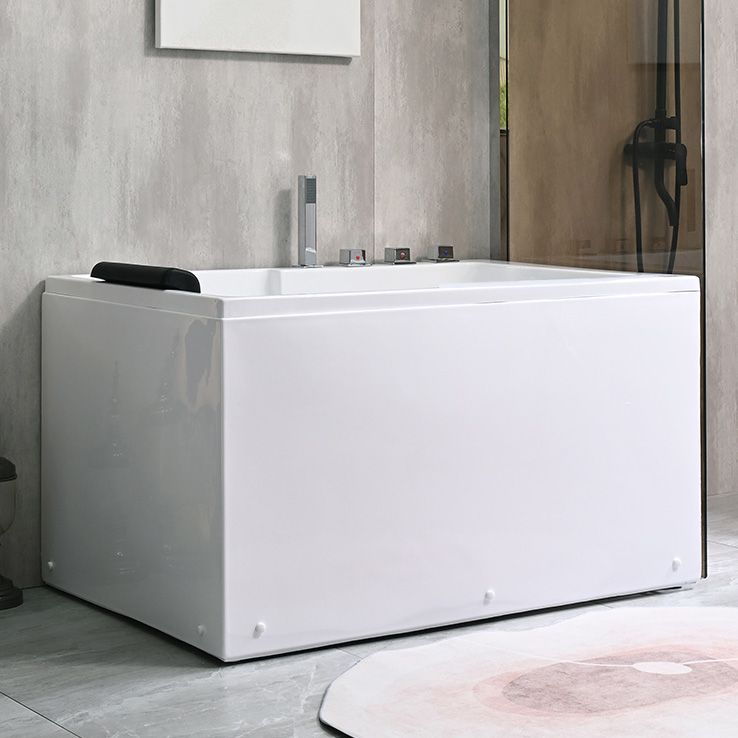 Back to Wall Soaking Bath Modern Rectangular Antique Finish Bath Tub Clearhalo 'Bathroom Remodel & Bathroom Fixtures' 'Bathtubs' 'Home Improvement' 'home_improvement' 'home_improvement_bathtubs' 'Showers & Bathtubs' 1200x1200_b685d2bf-540e-4bac-8455-20edece0573d