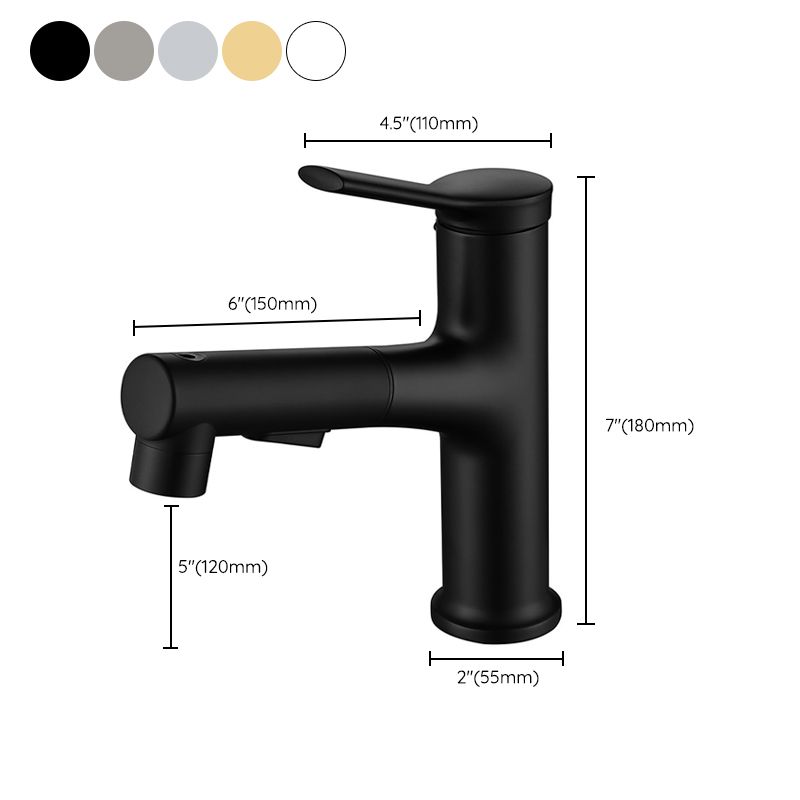 Modern Vessel Sink Faucet Copper Single Handle Low Arc Retractable Vessel Faucet Clearhalo 'Bathroom Remodel & Bathroom Fixtures' 'Bathroom Sink Faucets' 'Bathroom Sinks & Faucet Components' 'bathroom_sink_faucets' 'Conjunta de Baño y Conjunta de Grifo' 'Coronamiento de Baño y Dispositivo de Baño' 'Grifo del lavabo del baño' 'Hogar' 'Home Improvement' 'home_improvement' 'home_improvement_bathroom_sink_faucets' 'Mejoras para el hogar' 1200x1200_b6bfd5f6-451f-4d3f-8479-9067264fb61b