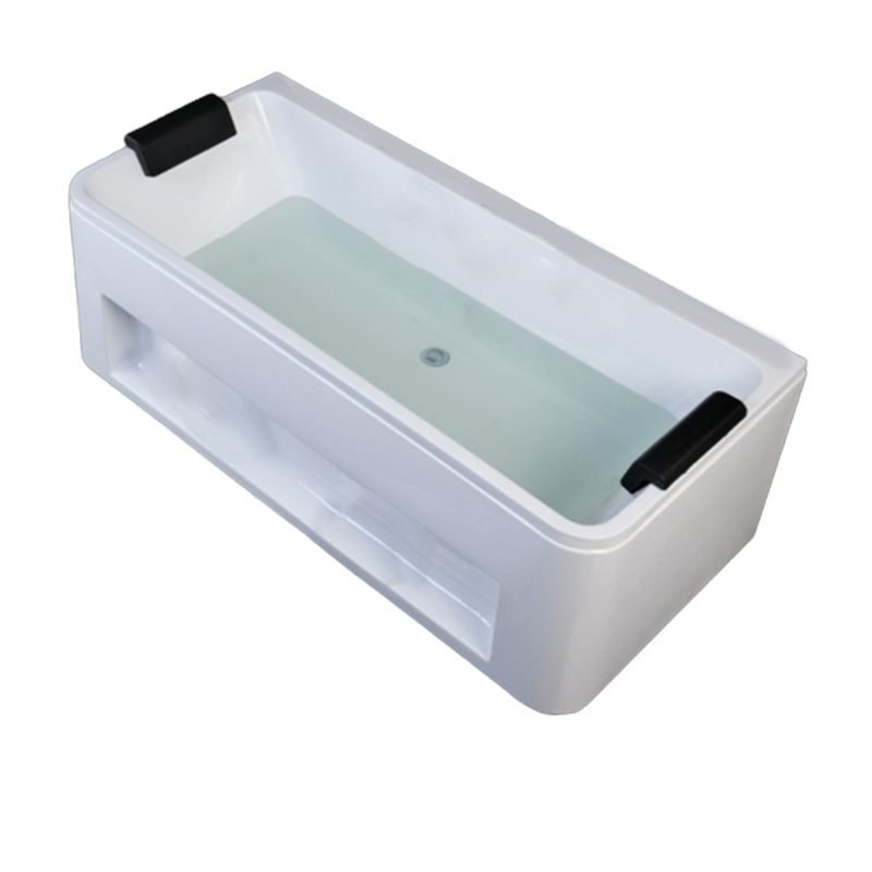 Freestanding Rectangular Bathtub Modern Acrylic Center-Front Drain Placement Tub Clearhalo 'Bathroom Remodel & Bathroom Fixtures' 'Bathtubs' 'Home Improvement' 'home_improvement' 'home_improvement_bathtubs' 'Showers & Bathtubs' 1200x1200_b6d290e1-9f7f-40e3-aa93-b34e8112dd10