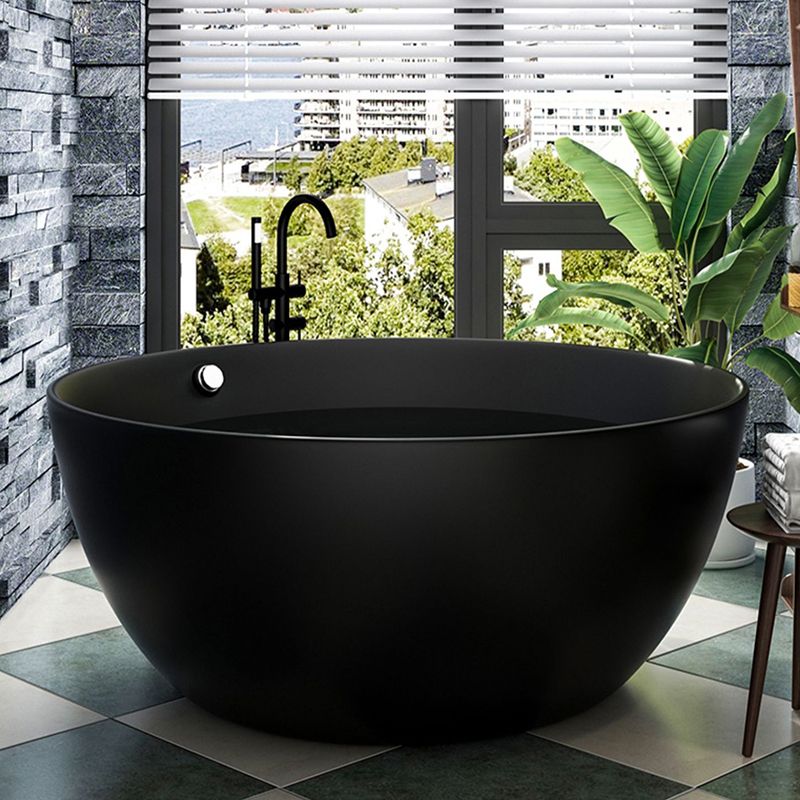 Antique Finish Round Bathtub Stand Alone Soaking Modern Bath Tub Clearhalo 'Bathroom Remodel & Bathroom Fixtures' 'Bathtubs' 'Home Improvement' 'home_improvement' 'home_improvement_bathtubs' 'Showers & Bathtubs' 1200x1200_b7d5bec8-522e-45f0-90d3-76d188bcf6f1