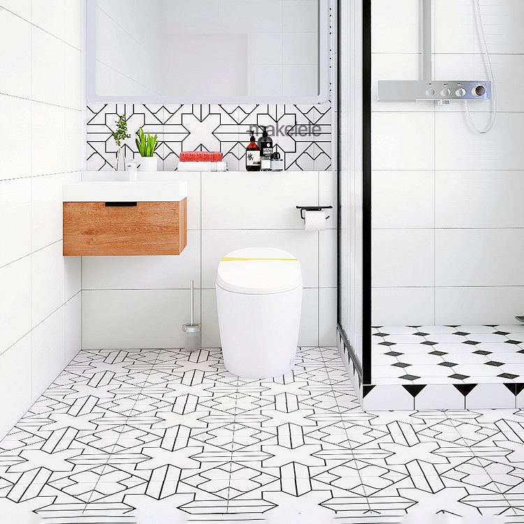 Patterned Rectangular Tile Modern Straight Edge Glazed Floor Tile Clearhalo 'Floor Tiles & Wall Tiles' 'floor_tiles_wall_tiles' 'Flooring 'Home Improvement' 'home_improvement' 'home_improvement_floor_tiles_wall_tiles' Walls and Ceiling' 1200x1200_b7dbf677-acdb-44da-93be-45a2d1094458