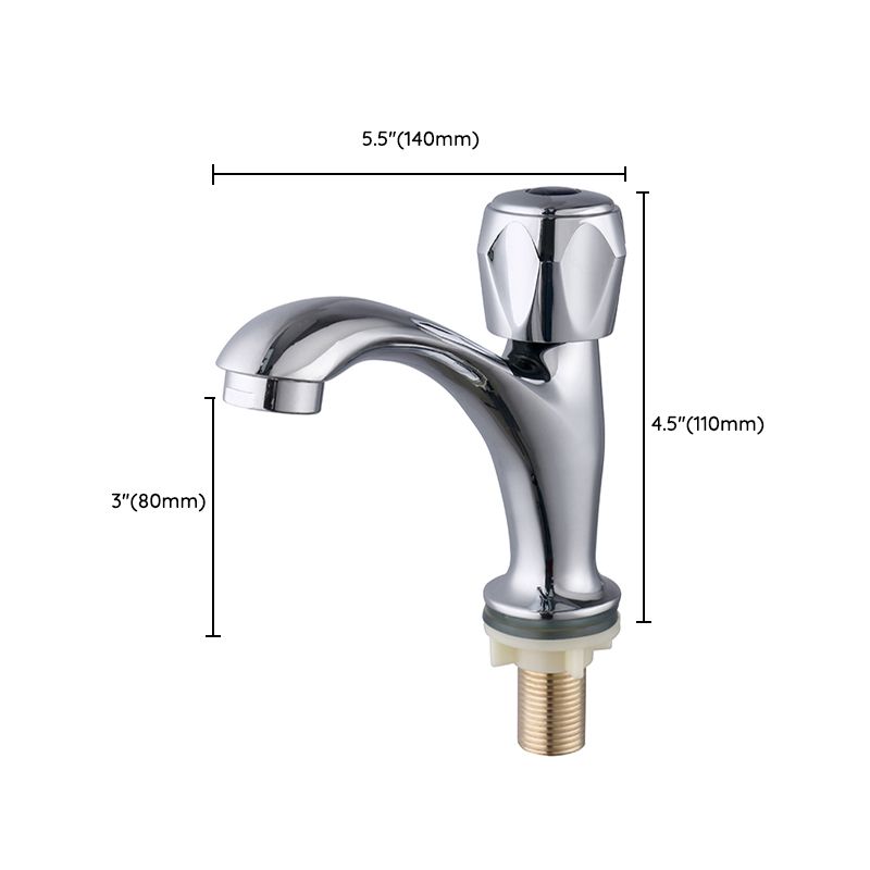 Contemporary Centerset Faucet Knob Handle Low Arc Solid Brass Faucet Clearhalo 'Bathroom Remodel & Bathroom Fixtures' 'Bathroom Sink Faucets' 'Bathroom Sinks & Faucet Components' 'bathroom_sink_faucets' 'Home Improvement' 'home_improvement' 'home_improvement_bathroom_sink_faucets' 1200x1200_b7ef1a39-6290-42e5-a6a6-1f57297e1308