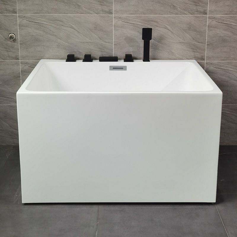 Back to Wall Soaking Bathtub Modern Antique Finish Rectangular Bath Tub Clearhalo 'Bathroom Remodel & Bathroom Fixtures' 'Bathtubs' 'Home Improvement' 'home_improvement' 'home_improvement_bathtubs' 'Showers & Bathtubs' 1200x1200_b813582f-f038-4949-82c6-c77f70a2cdb8