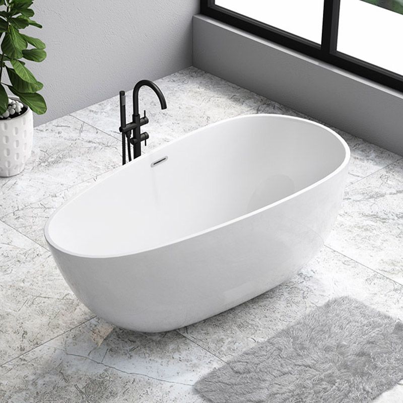 Modern Acrylic Bathtub Freestanding Soaking Bathtub with Drain Bath Tub Clearhalo 'Bathroom Remodel & Bathroom Fixtures' 'Bathtubs' 'Home Improvement' 'home_improvement' 'home_improvement_bathtubs' 'Showers & Bathtubs' 1200x1200_b81cb8da-d44b-4368-9619-697c7615836b