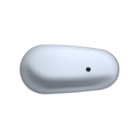 Modern Stone Freestanding Oval Tub Soaking 25.2-inch Tall White Bathtub(Board not Include) Clearhalo 'Bathroom Remodel & Bathroom Fixtures' 'Bathtubs' 'Home Improvement' 'home_improvement' 'home_improvement_bathtubs' 'Showers & Bathtubs' 1200x1200_b823250e-10e8-4b79-a476-8d68c30dffda