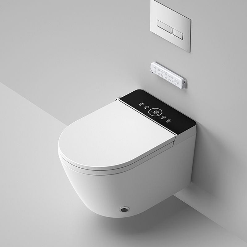 Simplistic Wall Mounted Bidet Elongated Foot Sensor Ceramic Heated Seat Clearhalo 'Bathroom Remodel & Bathroom Fixtures' 'Bidets' 'Home Improvement' 'home_improvement' 'home_improvement_bidets' 'Toilets & Bidets' 1200x1200_b8723f50-fc7e-484d-9bbb-9676d1860f98