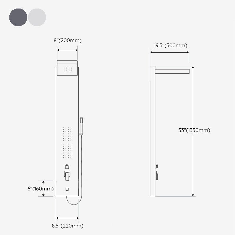 Contemporary Shower System Slide Bar Dual Shower Head Thermostatic Wall Mounted Shower Set Clearhalo 'Bathroom Remodel & Bathroom Fixtures' 'Home Improvement' 'home_improvement' 'home_improvement_shower_faucets' 'Shower Faucets & Systems' 'shower_faucets' 'Showers & Bathtubs Plumbing' 'Showers & Bathtubs' 1200x1200_b887e441-b9fe-4e3a-a1a4-ef2446da8b3a