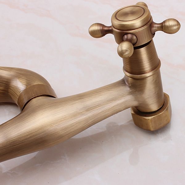 Traditional Wall Mounted Metal Tub Filler Double Handles Waterfall Tub Faucet Trim Clearhalo 'Bathroom Remodel & Bathroom Fixtures' 'Bathtub Faucets' 'bathtub_faucets' 'Home Improvement' 'home_improvement' 'home_improvement_bathtub_faucets' 1200x1200_b8999190-8264-4f80-88cc-4aea0b3b4a38