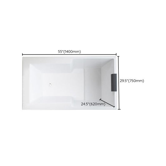 Modern Rectangle Acrylic Embedded Bathtub with Drain Bath Tub and Massage Device Clearhalo 'Bathroom Remodel & Bathroom Fixtures' 'Bathtubs' 'Home Improvement' 'home_improvement' 'home_improvement_bathtubs' 'Showers & Bathtubs' 1200x1200_b8a638d2-a12d-4378-8af4-9331a08fb5b1