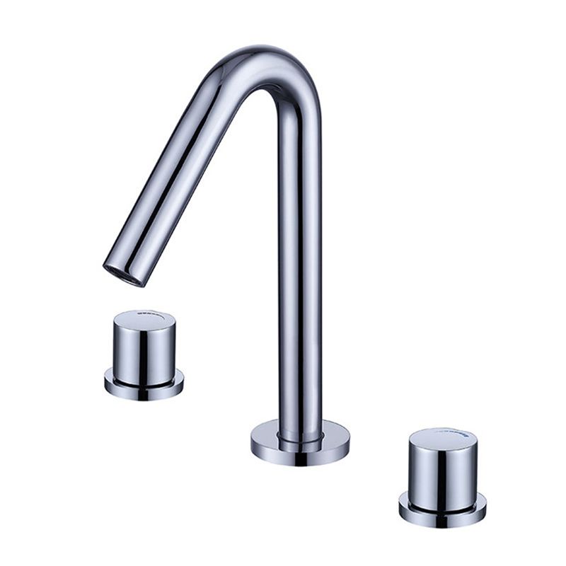 Circular 2-Handle Bathroom Faucet with Copper 3-Hole Widespread Bathroom Sink Faucet Clearhalo 'bathroom_sink_faucets' 'Conjunta de Baño y Conjunta de Grifo' 'Coronamiento de Baño y Dispositivo de Baño' 'Grifo del lavabo del baño' 'Hogar' 'home_improvement' 'home_improvement_bathroom_sink_faucets' 'Mejoras para el hogar' 1200x1200_b8b808eb-db13-4cd8-a4d6-52487c0884e3