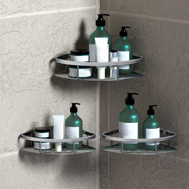 3-Piece Modern Bathroom Accessory Set Aluminum Bath Shelf in Silver Clearhalo 'Bathroom Hardware Sets' 'Bathroom Hardware' 'Bathroom Remodel & Bathroom Fixtures' 'bathroom_hardware_sets' 'Home Improvement' 'home_improvement' 'home_improvement_bathroom_hardware_sets' 1200x1200_b8d8c6c9-c3e8-48c9-b5e3-68632d03efe9