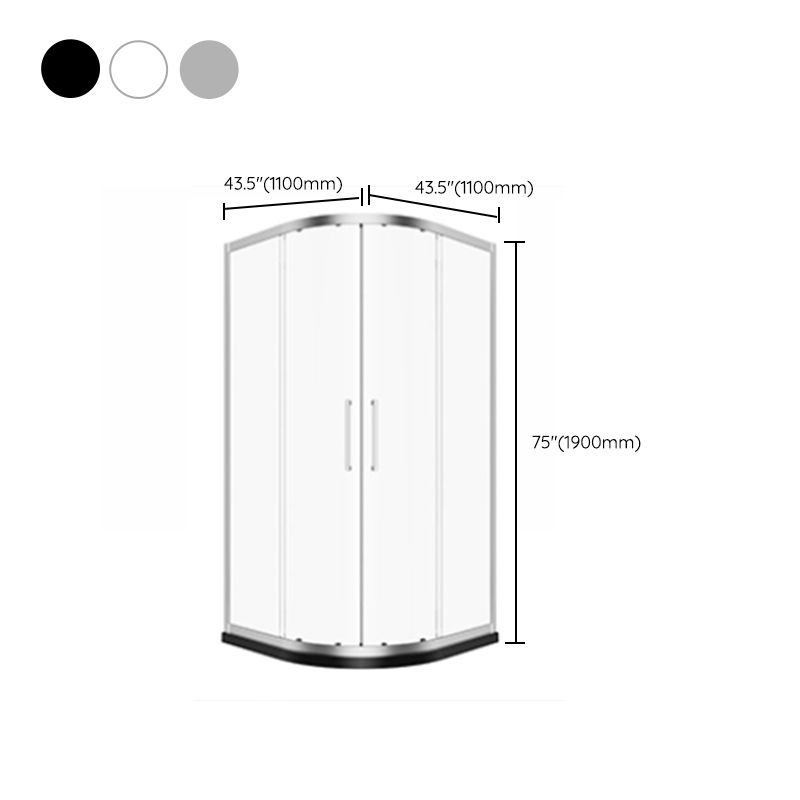 Full Frame Tempered Glass Shower Door Double Sliding Shower Door Clearhalo 'Bathroom Remodel & Bathroom Fixtures' 'Home Improvement' 'home_improvement' 'home_improvement_shower_tub_doors' 'Shower and Tub Doors' 'shower_tub_doors' 'Showers & Bathtubs' 1200x1200_b91b927c-d0c0-4e21-93c9-e5f8362a0e53