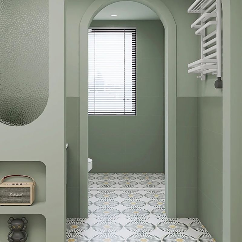 Modern Style Square Floor Tile Moroccan Print Straight Edge Waterproof Floor Tile Clearhalo 'Floor Tiles & Wall Tiles' 'floor_tiles_wall_tiles' 'Flooring 'Home Improvement' 'home_improvement' 'home_improvement_floor_tiles_wall_tiles' Walls and Ceiling' 1200x1200_b91c444d-592f-4dce-8f99-e439281f2eca