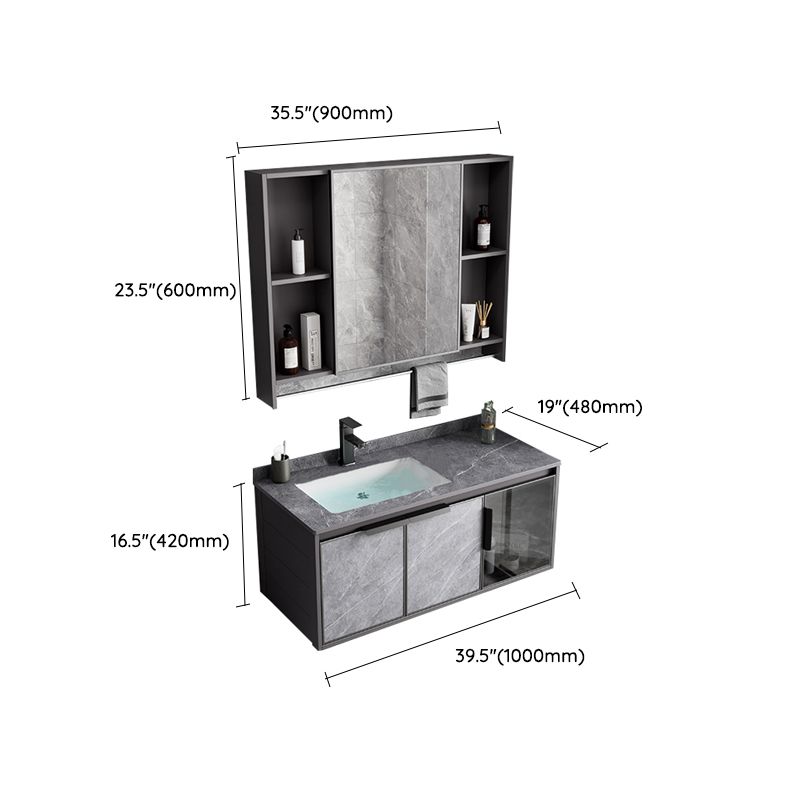 Metal Bathroom Sink Vanity Wall-Mounted Bathroom Vanity with Sink Included Clearhalo 'Bathroom Remodel & Bathroom Fixtures' 'Bathroom Vanities' 'bathroom_vanities' 'Home Improvement' 'home_improvement' 'home_improvement_bathroom_vanities' 1200x1200_b92c6e5d-8da8-4b9f-8dbb-f2cc20af5049