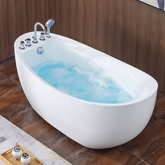 31.5-inch Wide Acrylic Oval Tub Freestanding Soaking White Bathtub Clearhalo 'Bathroom Remodel & Bathroom Fixtures' 'Bathtubs' 'Home Improvement' 'home_improvement' 'home_improvement_bathtubs' 'Showers & Bathtubs' 1200x1200_b9325a6c-9a1a-4cdd-992e-f95b56242a24