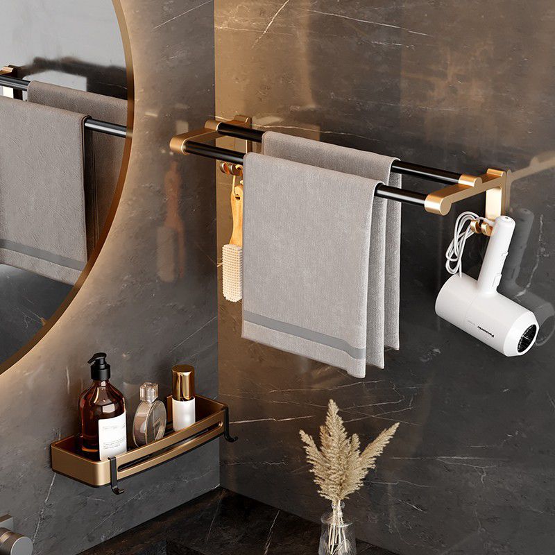 Modern Black Bath Hardware Set Towel Bar Bathroom Hardware Set Clearhalo 'Bathroom Hardware Sets' 'Bathroom Hardware' 'Bathroom Remodel & Bathroom Fixtures' 'bathroom_hardware_sets' 'Home Improvement' 'home_improvement' 'home_improvement_bathroom_hardware_sets' 1200x1200_b93b0fd9-c5aa-4104-8b18-2289fbd1ebb1