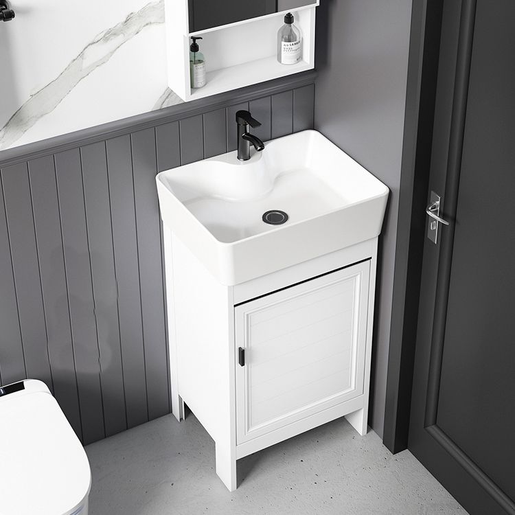 Freestanding Bathroom Vanity Metal Contemporary Bathroom Sink Vanity Clearhalo 'Bathroom Remodel & Bathroom Fixtures' 'Bathroom Vanities' 'bathroom_vanities' 'Home Improvement' 'home_improvement' 'home_improvement_bathroom_vanities' 1200x1200_b94a2259-d8d7-492b-b786-74c00e9b3019