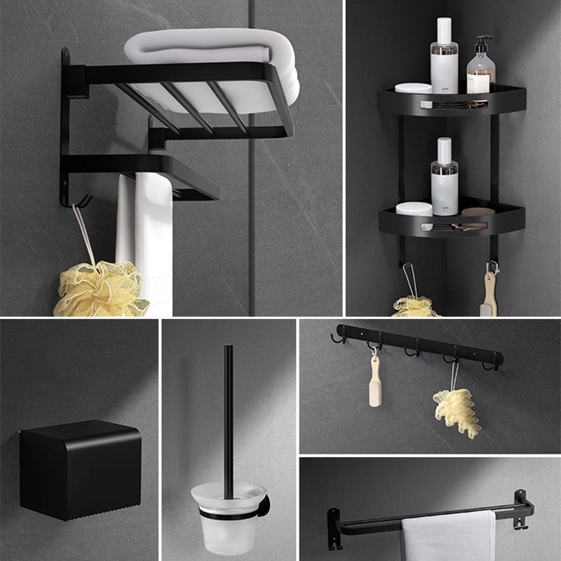 Black Modern Bathroom Accessory Set Stainless Bathroom Hardware Clearhalo 'Bathroom Hardware Sets' 'Bathroom Hardware' 'Bathroom Remodel & Bathroom Fixtures' 'bathroom_hardware_sets' 'Home Improvement' 'home_improvement' 'home_improvement_bathroom_hardware_sets' 1200x1200_b975d618-5da0-4b00-af51-3d14a305d15d