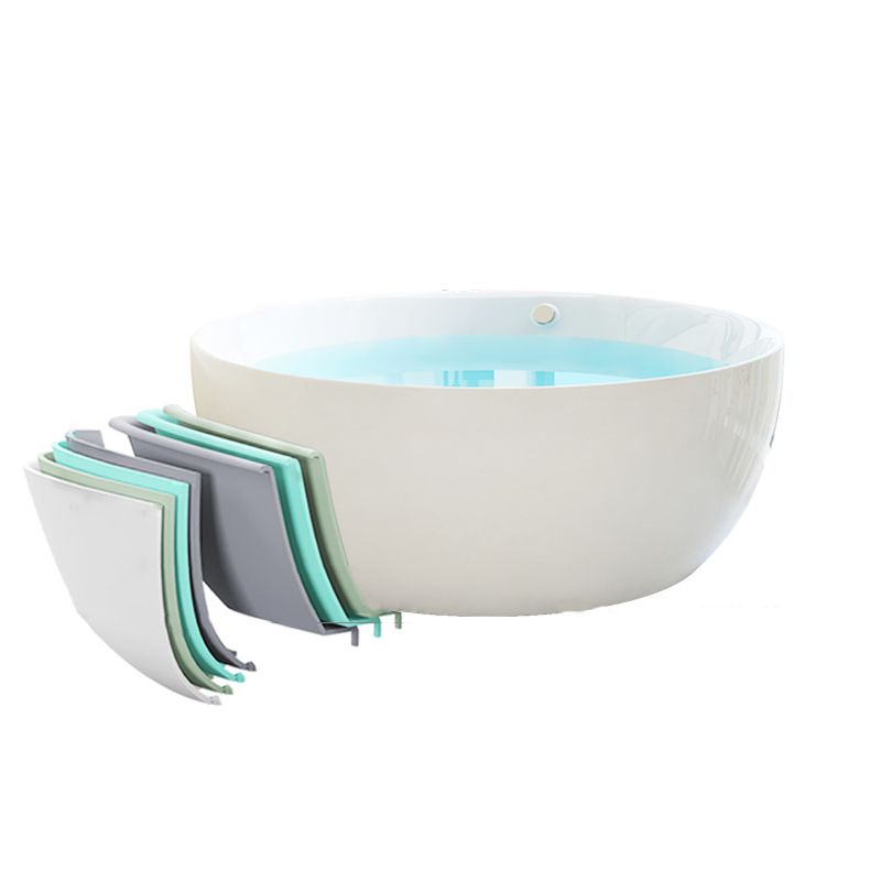 Modern Round Acrylic Bathtub Center Drain and Overflow Trim Tub Clearhalo 'Bathroom Remodel & Bathroom Fixtures' 'Bathtubs' 'Home Improvement' 'home_improvement' 'home_improvement_bathtubs' 'Showers & Bathtubs' 1200x1200_b9898857-e547-41e1-ba84-c516c1adf3e9