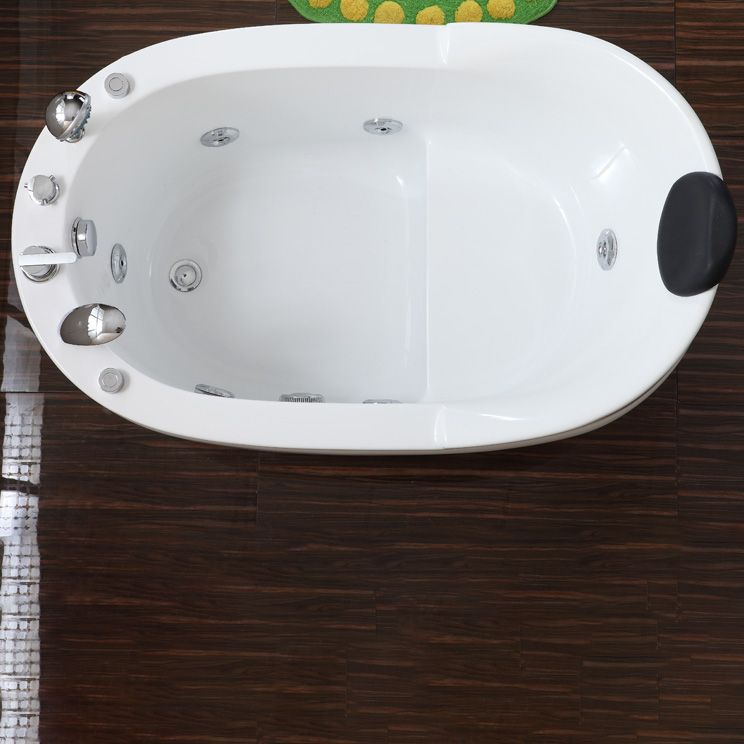 Stand Alone Acrylic Bathtub Modern Oval Left-Hand Drain Bath Tub Clearhalo 'Bathroom Remodel & Bathroom Fixtures' 'Bathtubs' 'Home Improvement' 'home_improvement' 'home_improvement_bathtubs' 'Showers & Bathtubs' 1200x1200_b98dc144-0361-4bc5-9808-afd3ad912f27