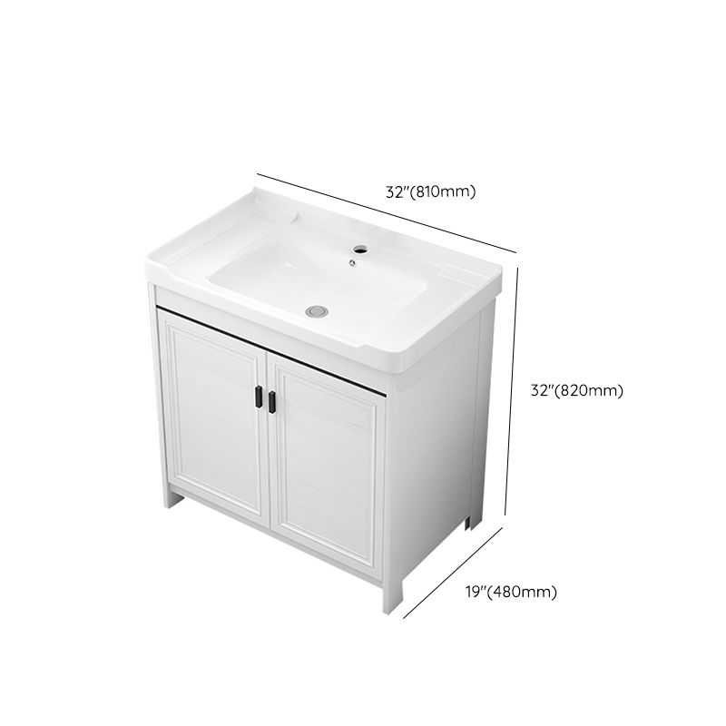 Modern Bathroom Sink Vanity Freestanding Single-Sink Bathroom Vanity Set Clearhalo 'Bathroom Remodel & Bathroom Fixtures' 'Bathroom Vanities' 'bathroom_vanities' 'Home Improvement' 'home_improvement' 'home_improvement_bathroom_vanities' 1200x1200_b995e49e-d083-45ed-9e33-8dc011948dea