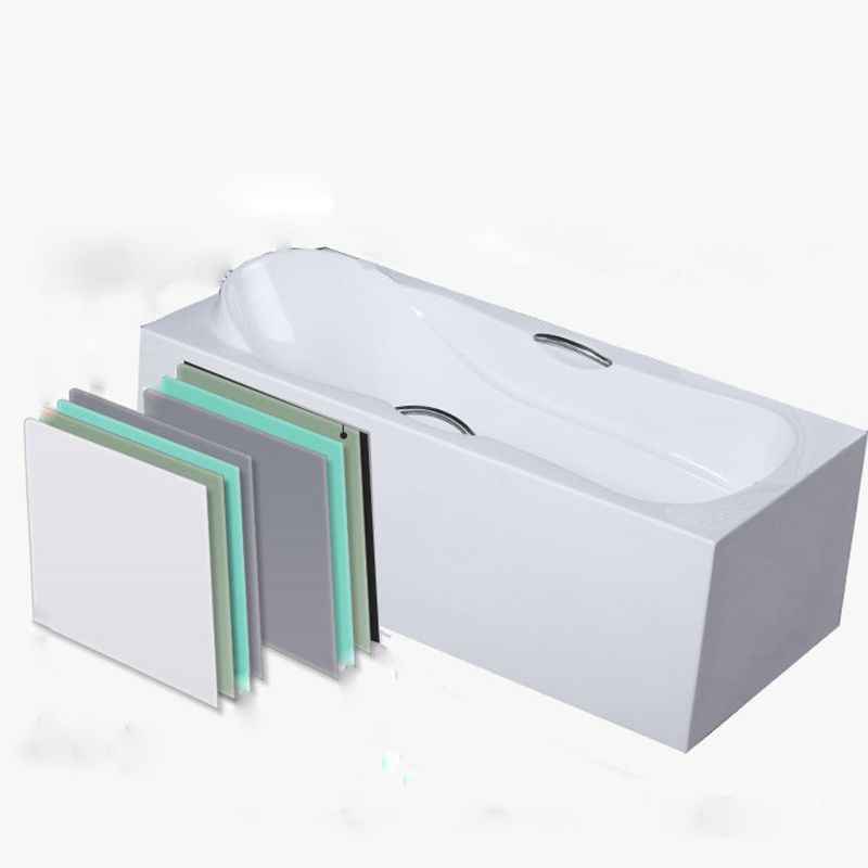 Acrylic Soaking Bath Antique Finish Rectangular Back to Wall Bath Tub Clearhalo 'Bathroom Remodel & Bathroom Fixtures' 'Bathtubs' 'Home Improvement' 'home_improvement' 'home_improvement_bathtubs' 'Showers & Bathtubs' 1200x1200_b9aac91b-a7c2-44f6-a9e0-63f834bd9784