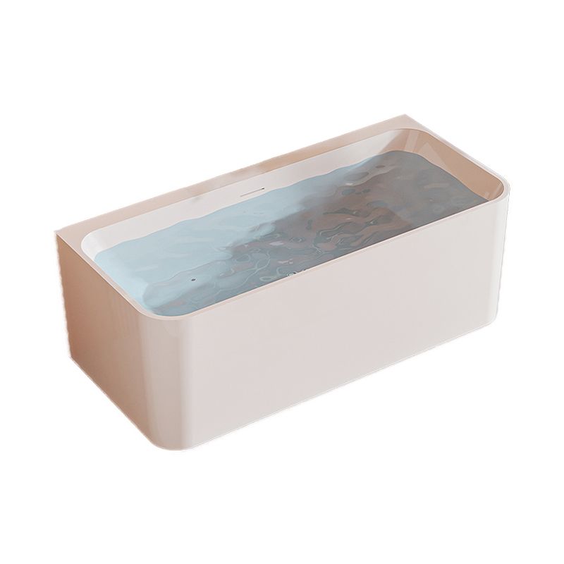 Freestanding Soaking Acrylic Bathtub Modern Rectangle Bathtub in White Clearhalo 'Bathroom Remodel & Bathroom Fixtures' 'Bathtubs' 'Home Improvement' 'home_improvement' 'home_improvement_bathtubs' 'Showers & Bathtubs' 1200x1200_b9acb925-0fba-42e1-9a9d-89d5423e5559